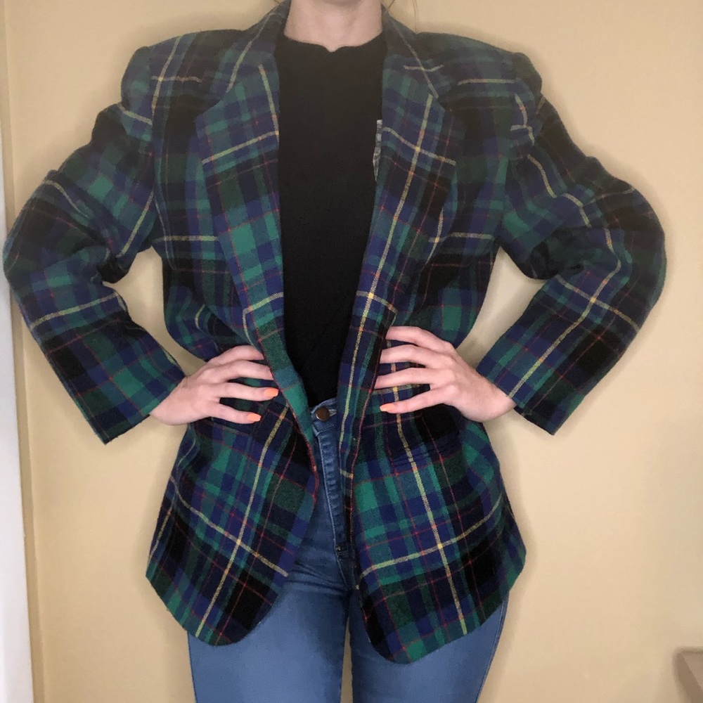 Vintage plaid blazer